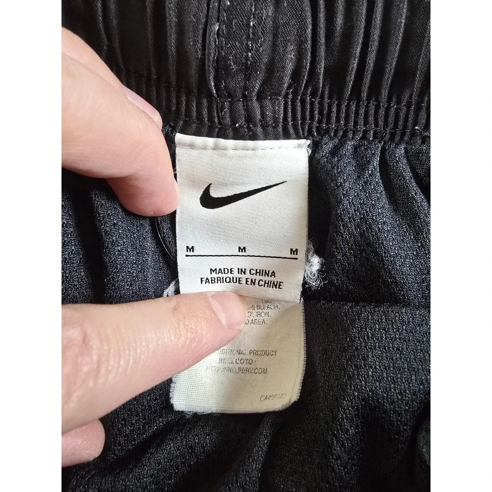 Nike‎ Swim Shorts Mens Size M Black Red Graphic Logo NESSA570 Drawstring Pocket